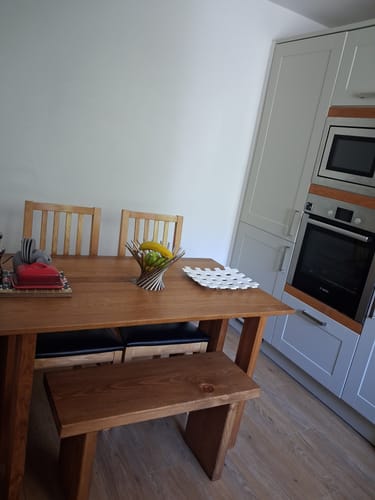 Customer photo review of Rustic Solid Wood Bench