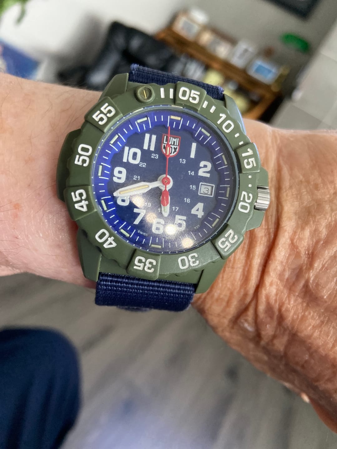 Customer photo review of Luminox 3503.ND Navy Seal 3500 Men's Blue Band Dive Watch