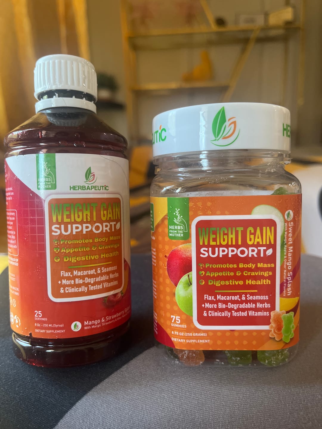 Customer photo review of Herbapeutic Weight Gain Syrup