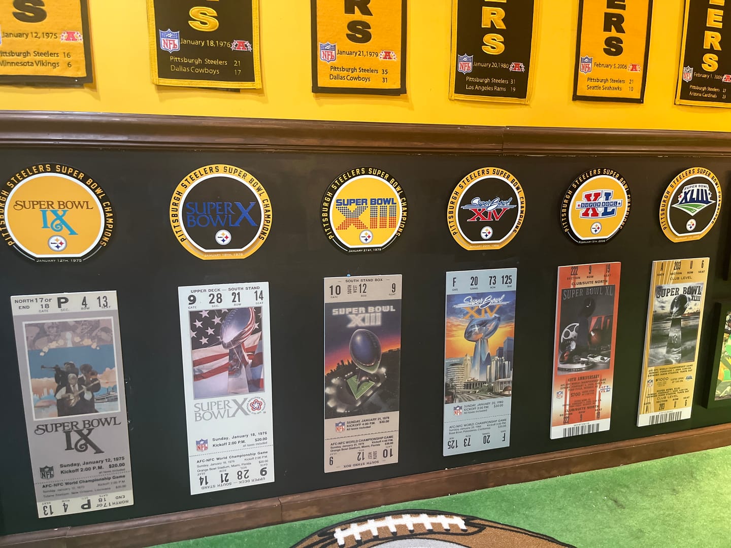 Customer photo review of Pittsburgh Steelers Super Bowl XIII "Double Play" On the Shelf or on the Wall Art