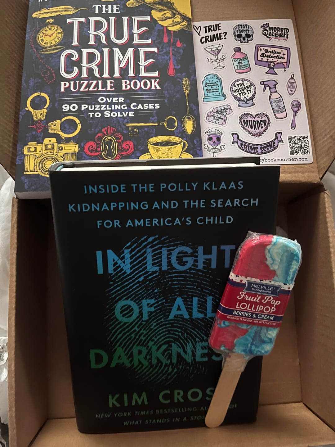 Customer photo review of Bi-monthly True Crime Book Box