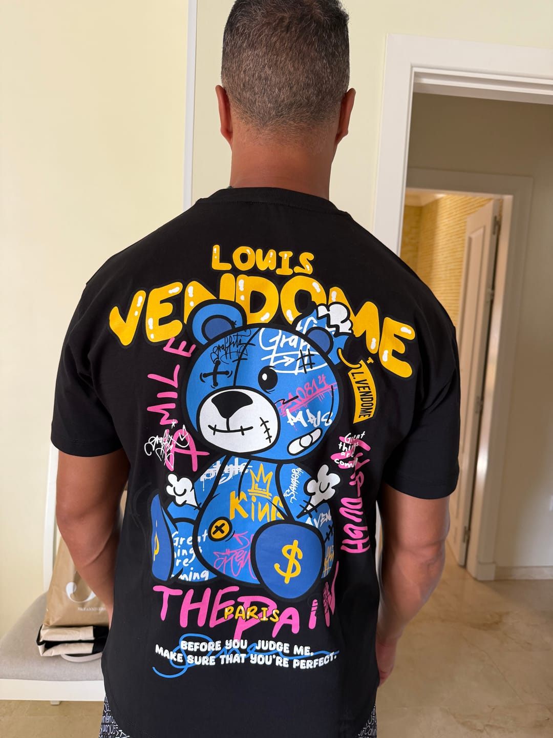 Customer photo review of CAMISETA "FASHION BEAR" - BLANCO/VERDE - LOUIS VENDOME PARIS | LV L54