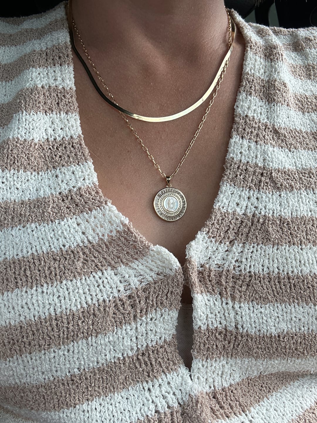 Customer photo review of Mother Mary Necklace