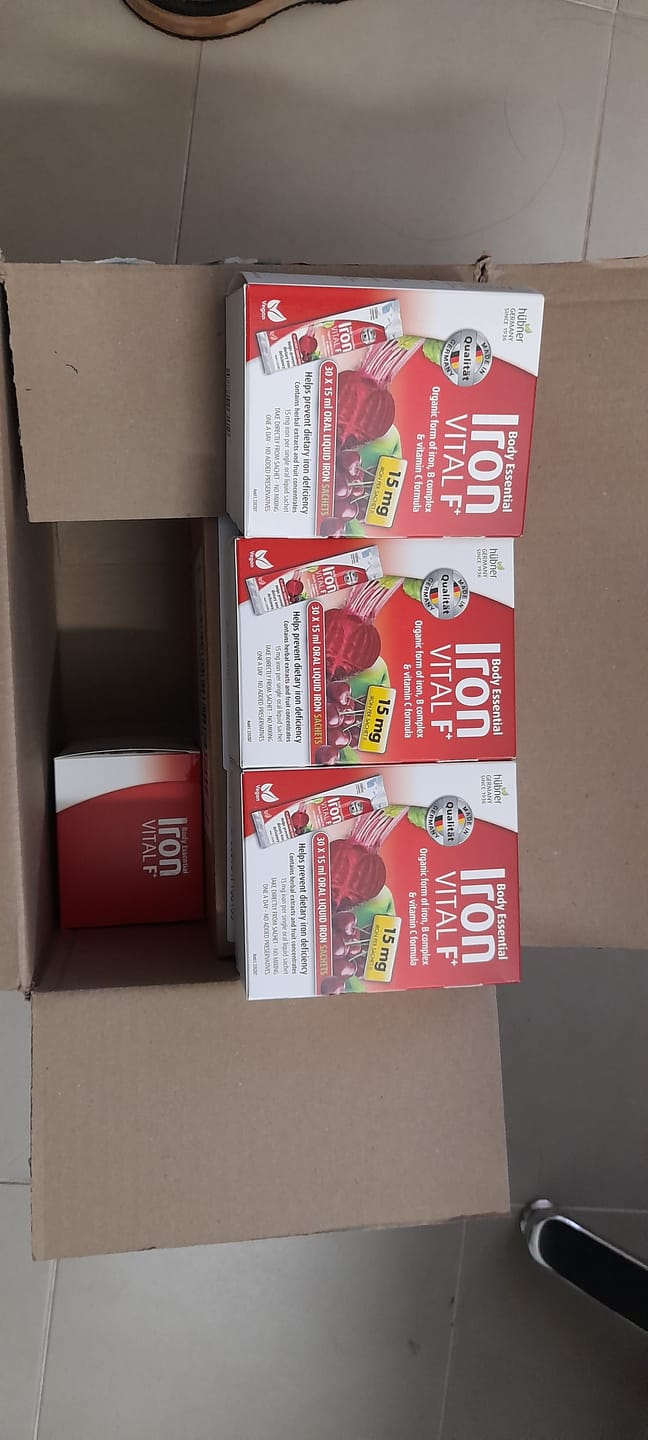 Customer photo review of Silicea Body Essential Iron VITAL F+ (15mg Iron) Sachets 15ml x 30 Pack