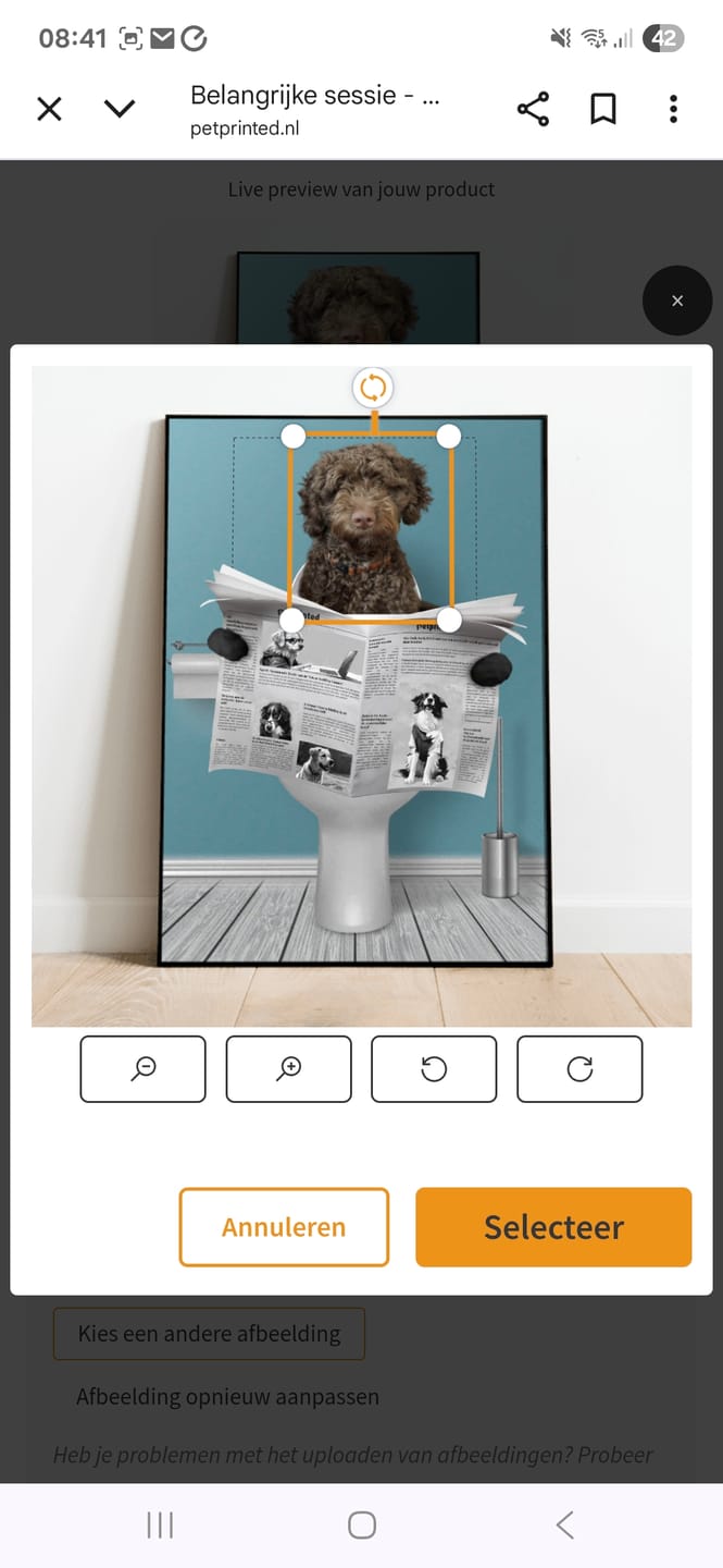 Customer photo review of Belangrijke sessie -  Gepersonaliseerde poster