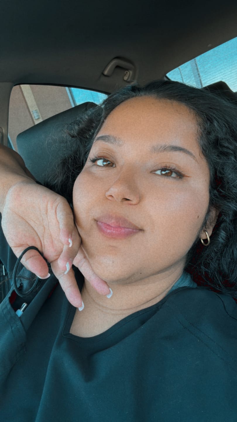 Customer photo review of Paper Clip Hoop Earrings