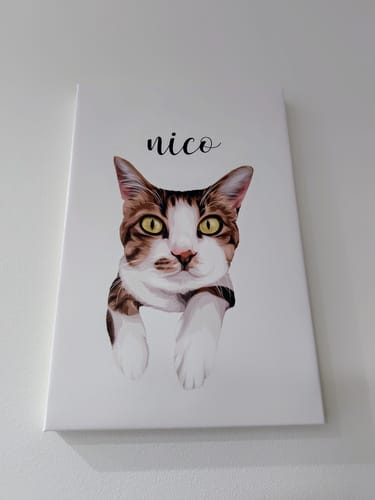Customer photo review of Petcanvaオーダーメイド ペット似顔絵