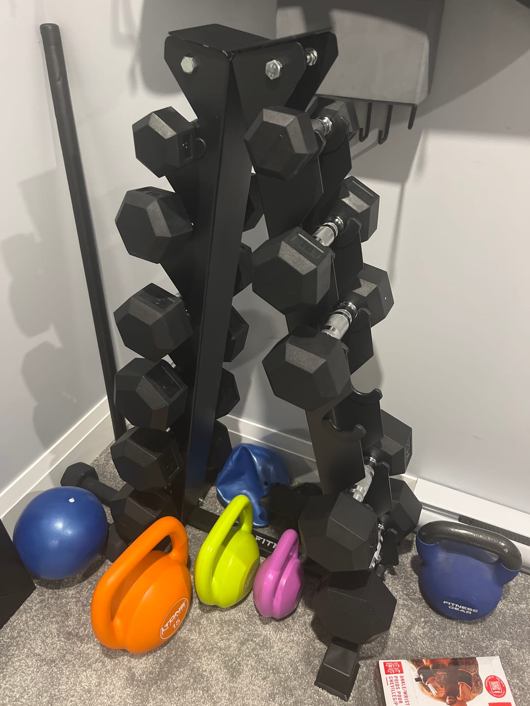 Customer photo review of Haltères Hexagonaux en Caoutchouc (Vendu à l'unité et en paire)