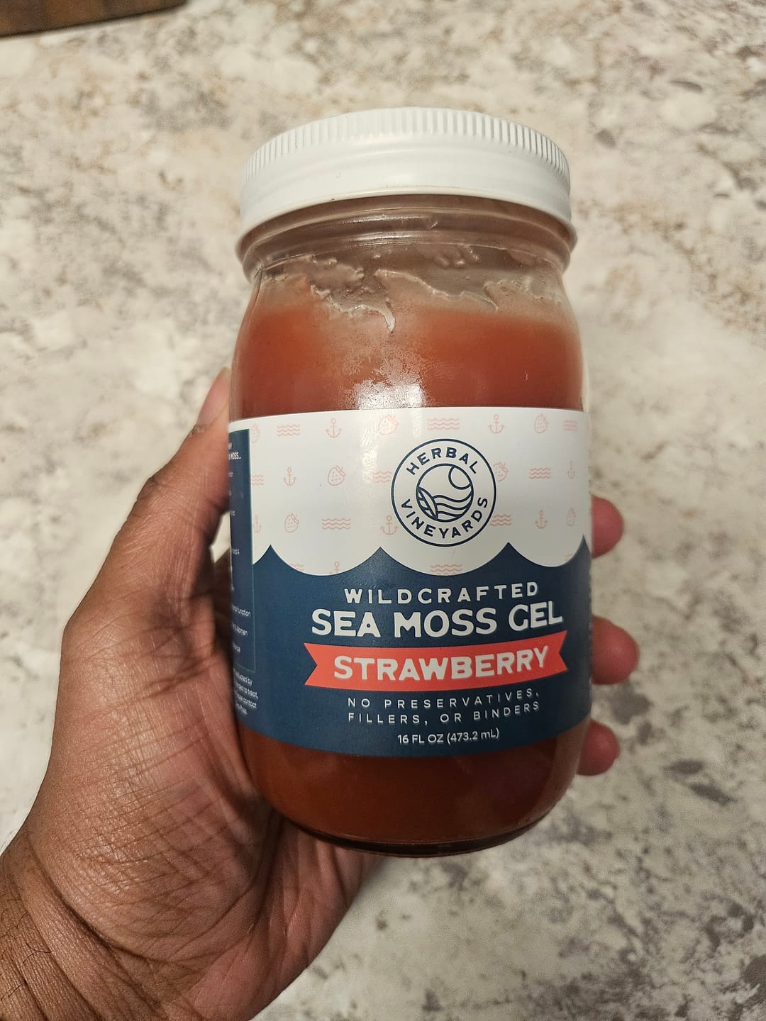 Customer photo review of EXCLUSIVE STRAWBERRY SEA MOSS GEL