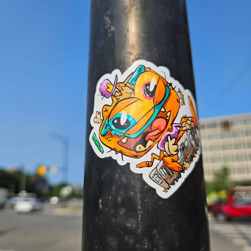 Customer photo review of 200 2.5" Custom Vinyl Stickers