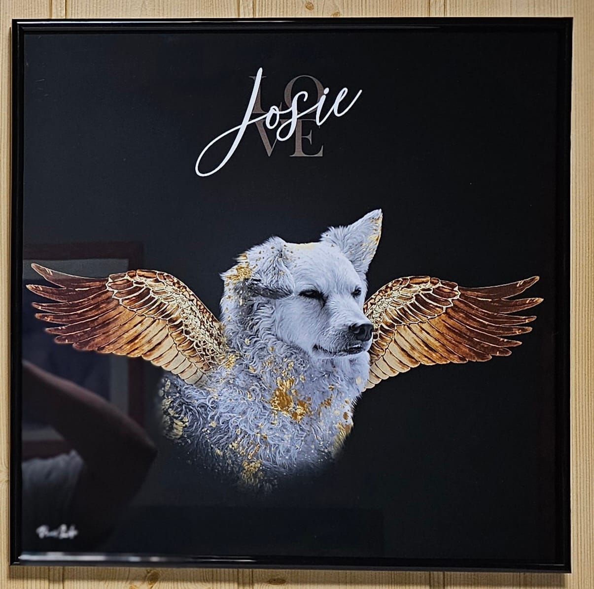 Customer photo review of Personalisiertes Portrait - Goldener Engel Stil