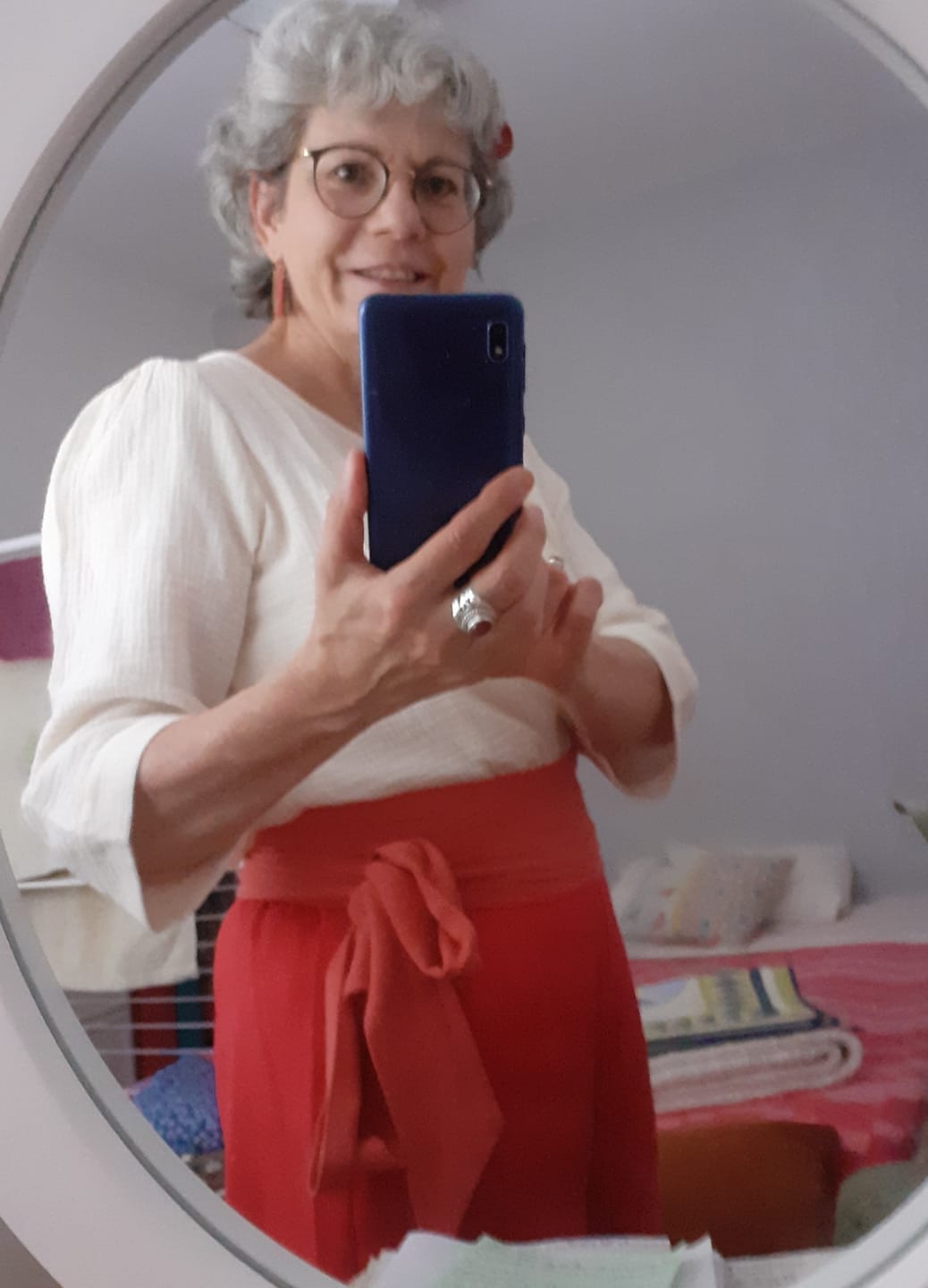 Customer photo review of Ceinture Anita  - viscose/lin rose gourmand