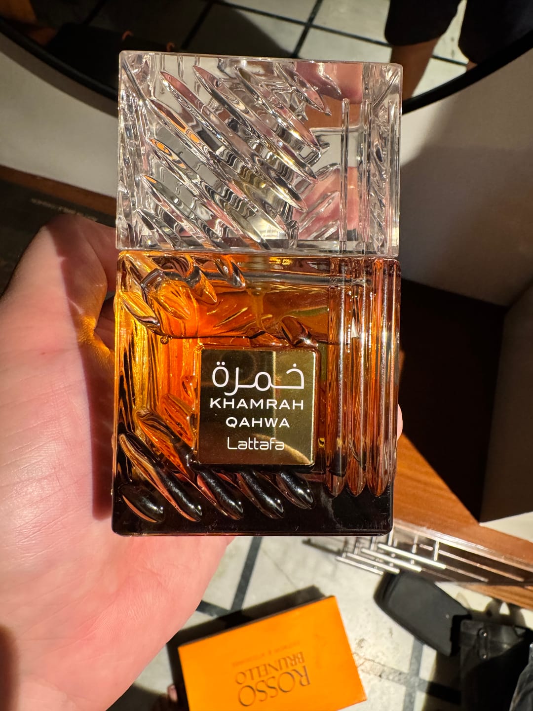 Customer photo review of Lattafa Khamrah Qahwa Eau De Parfum For Unisex
