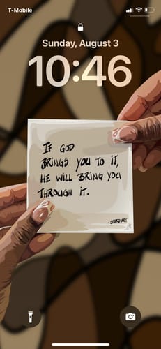 Customer photo review of If God - Phone Screensaver
