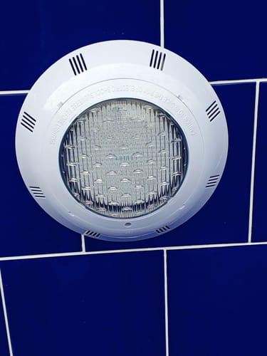 Customer photo review of RGB LED Pool Light – Waterproof & Color Changing