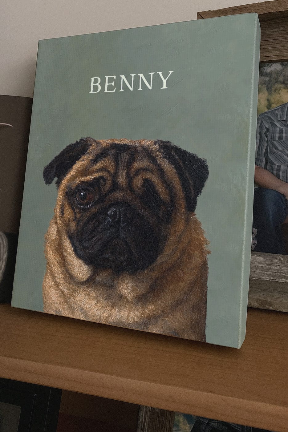 Customer photo review of Custom Pet Portrait Canvas Painting - 3 Pets