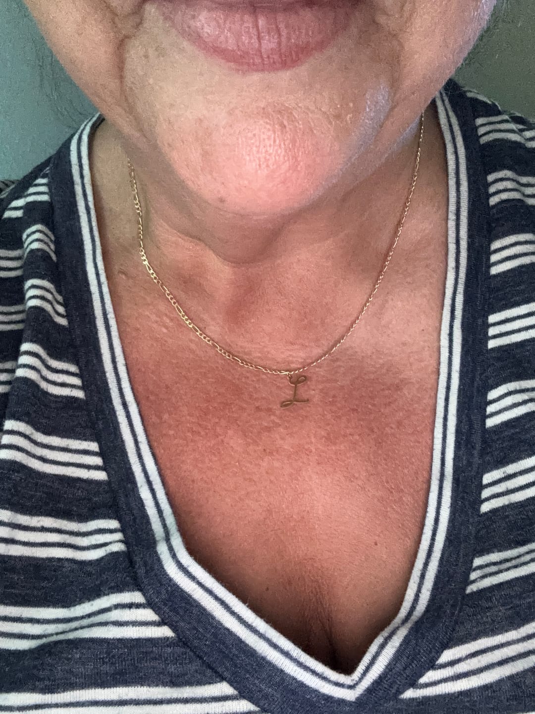Customer photo review of Personalized Initial Necklace
