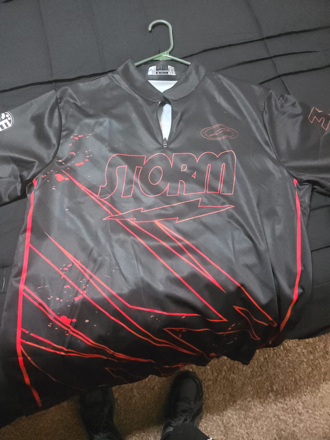 Customer photo review of DARREN TANG 2024 - BLACKOUT - BLACK RED - BOWLING JERSEY