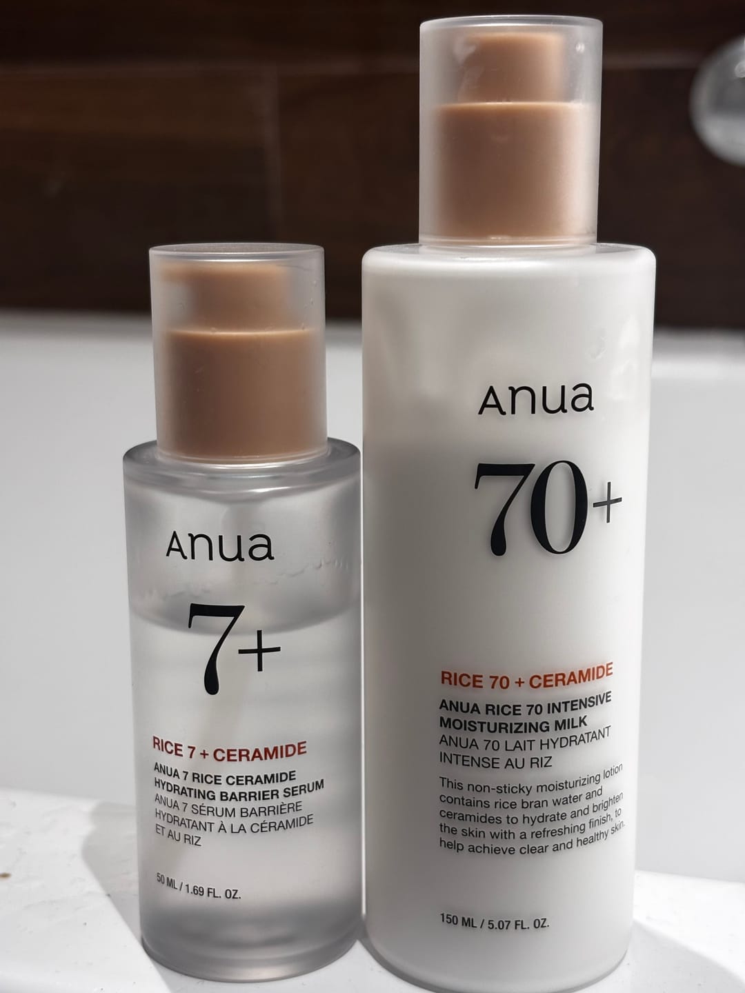 Customer photo review of Pieniņš spīduma piešķiršanai ādai ar rīsiem Anua Rice 70 Intensive Moisturizing Milk