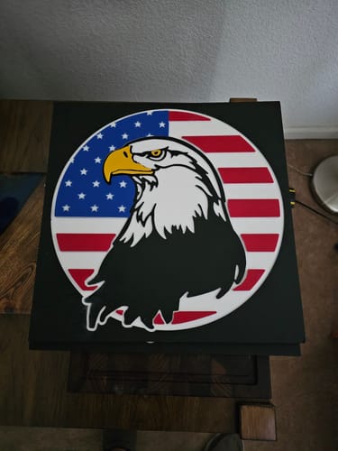 Customer photo review of July American Flag Eagle Kit - HDPE