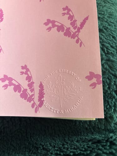 Customer photo review of Custom Book Embosser