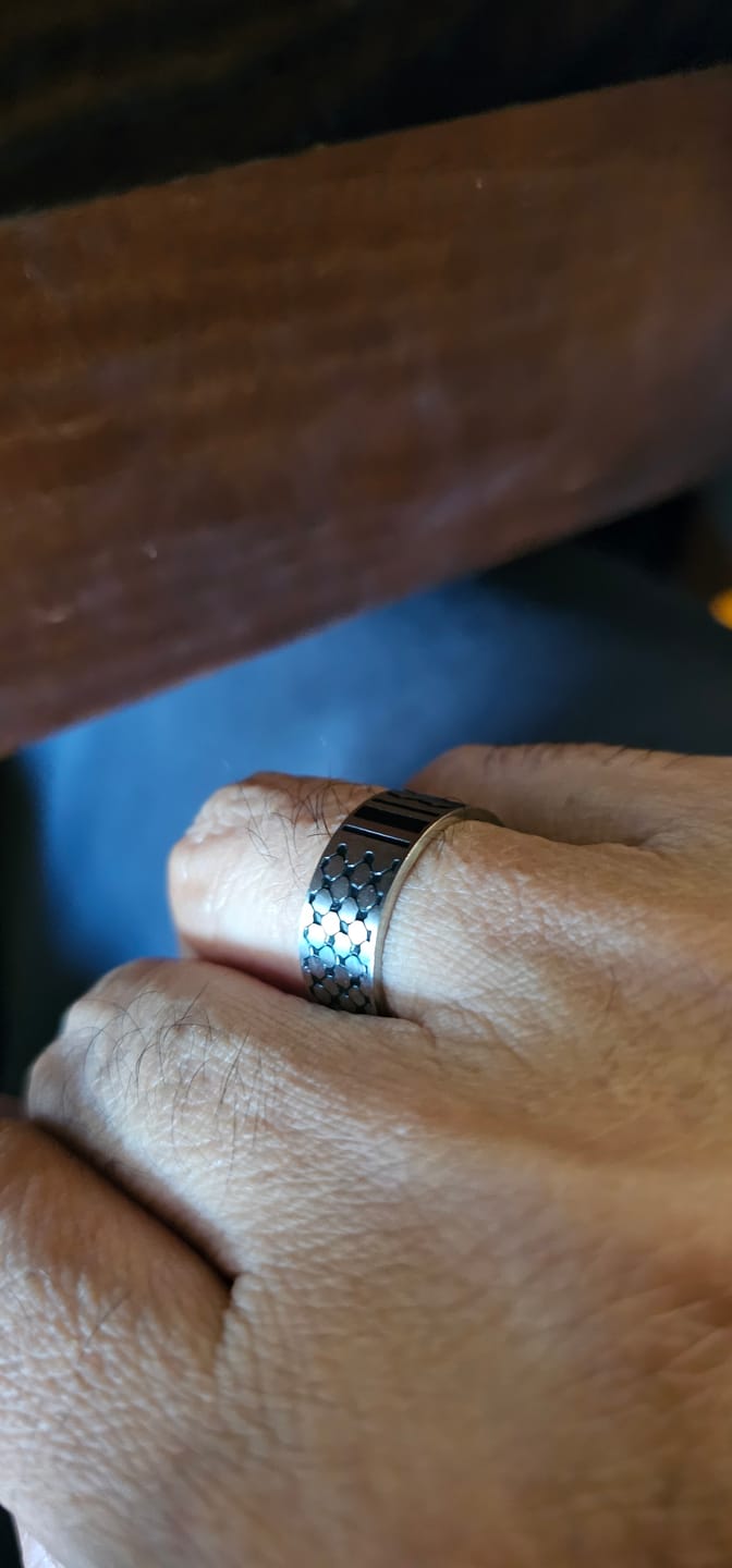 Customer photo review of Keffiyeh Ring