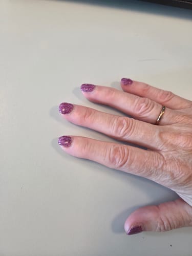 Customer photo review of Golden Mint Sparkle Dipping Powder