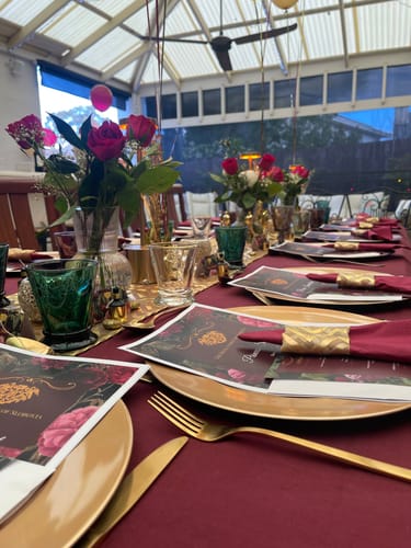 Customer photo review of Monarchy & Royal Family Coronation Party Themed Murder Mystery Game Kit