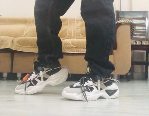 Customer photo review of Rocket Boost Nimbus High Heel Funky Designer Low Top Sneakers