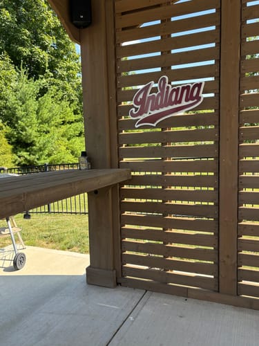 Customer photo review of Indiana Hoosiers Classic Script 3D Vintage Metal Wall Art