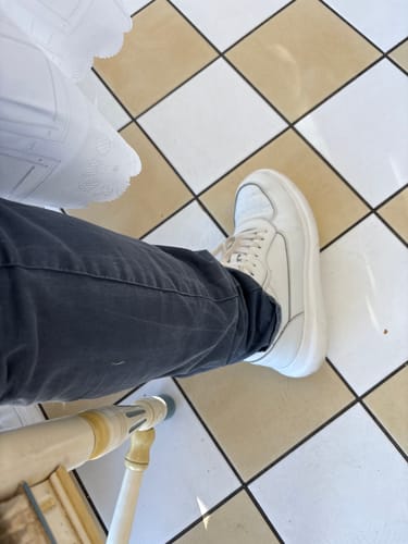 Customer photo review of ELEVATESHOES WHITE CASUAL