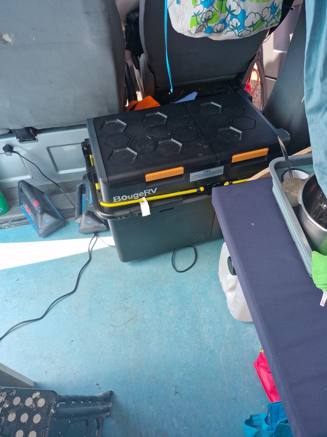 Customer photo review of BougeRV CRD2 49L Dual Zone 12V Portable Fridge Freezer