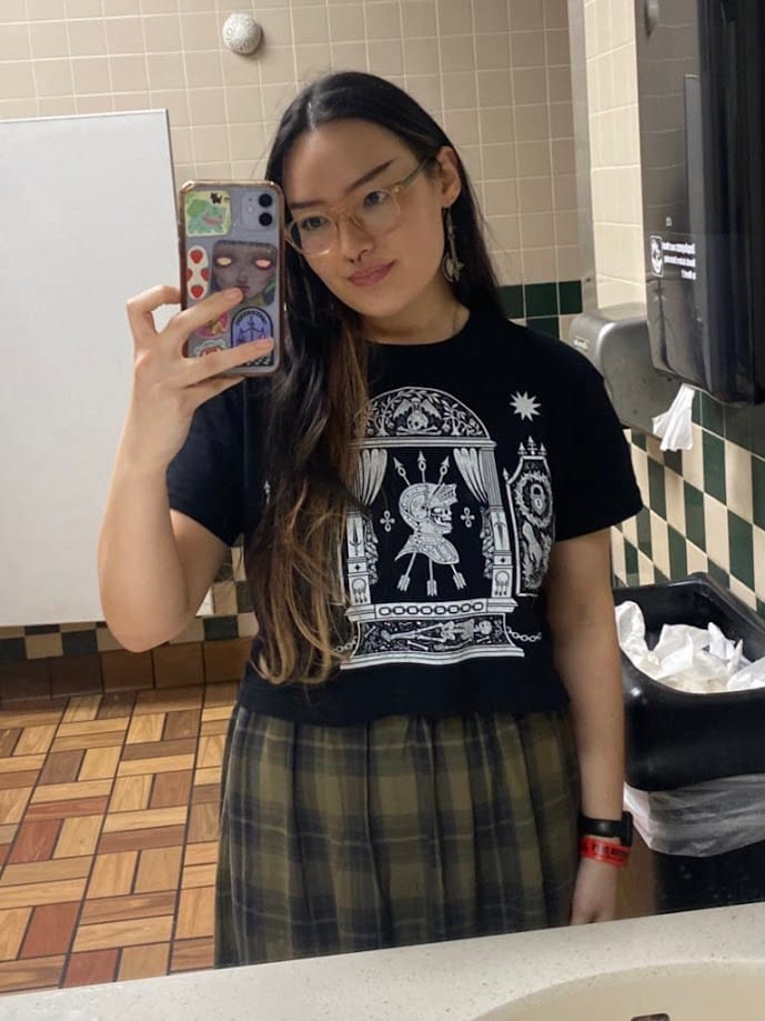 Customer photo review of Mausoleum Crop Tee