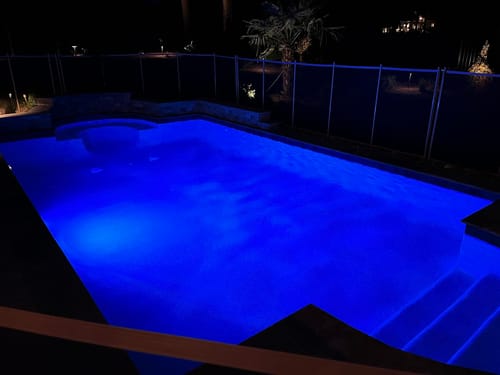 Customer photo review of RGB LED Pool Light – Waterproof & Color Changing