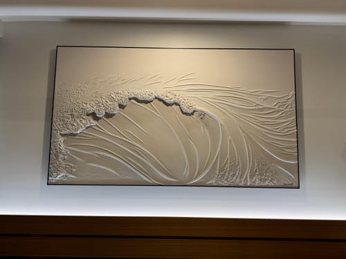 Customer photo review of Ocean And Sky Textured Painting Canvas #OS035