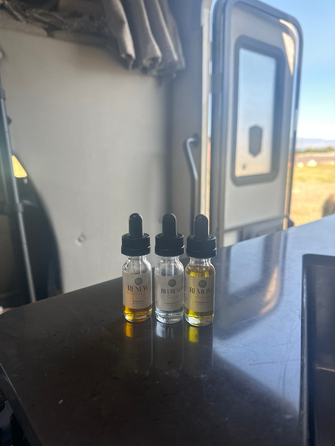 Customer photo review of Trial Sized Skin Care set