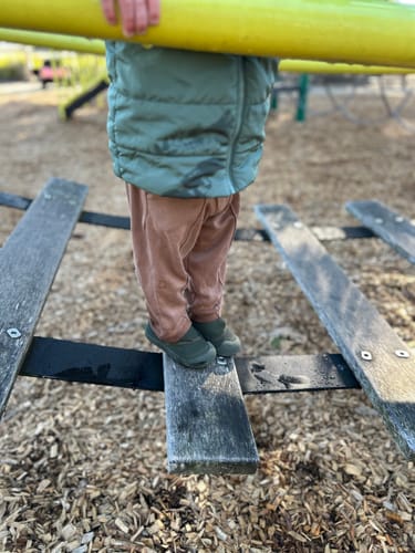 Customer photo review of SOHLS® Active Velcro Toddler Shoe – Khaki Green (Limited Edition)