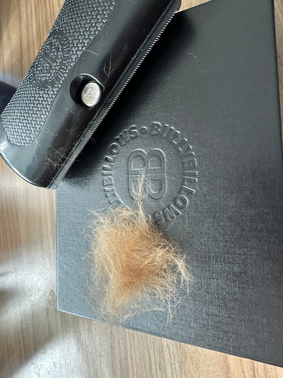 Customer photo review of Dog Deshedding Comb - Dog, Horse & Cat - Black