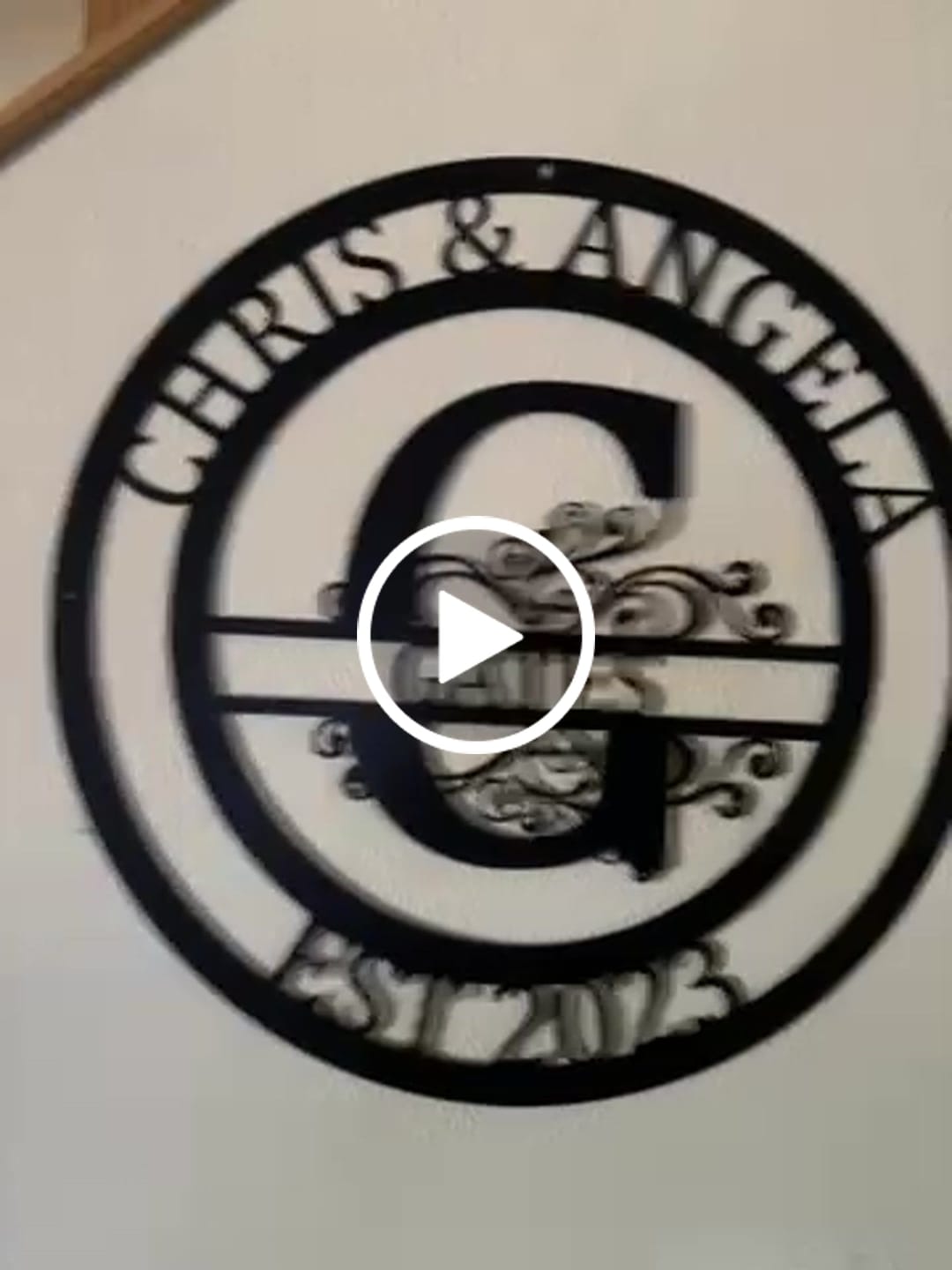 Customer video review of Custom Metal Family Established Monogram Wall Art - 20+ Color Options
