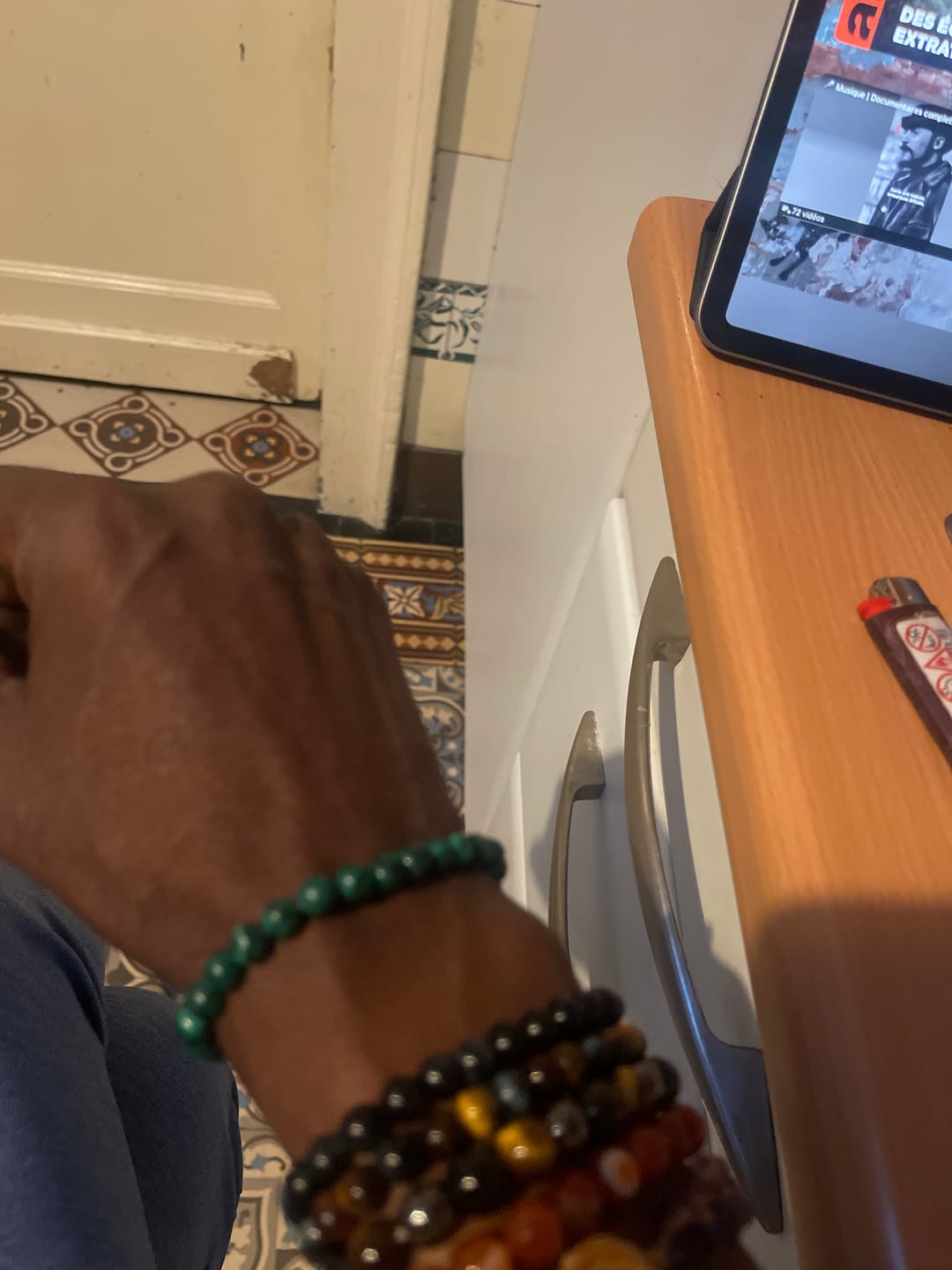Customer photo review of Bracelet "Purification" en Malachite Véritable