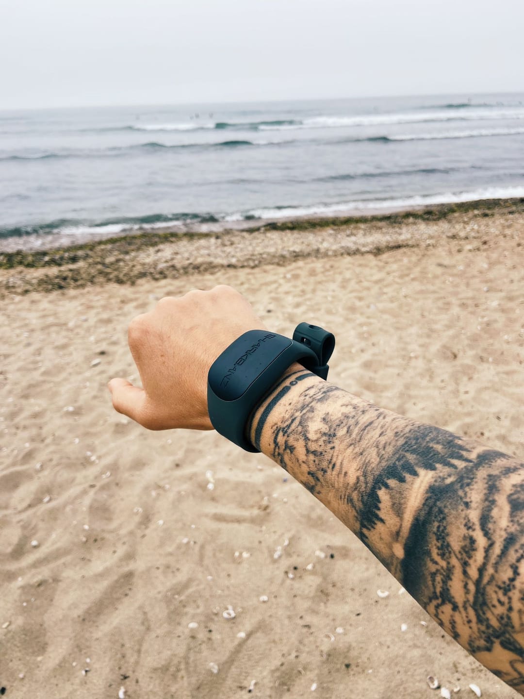 Customer photo review of Sharkbanz 2 – Wearable Shark Deterrent