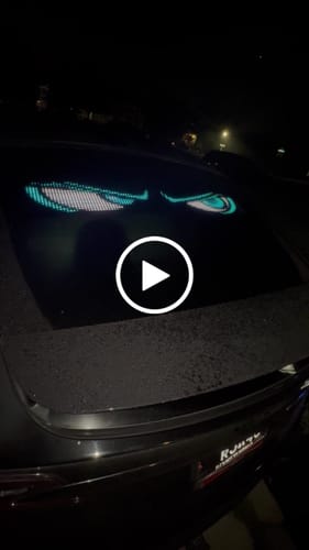 Customer video review of LED Windshield Eyes - Transform Your Truck Into a Beast