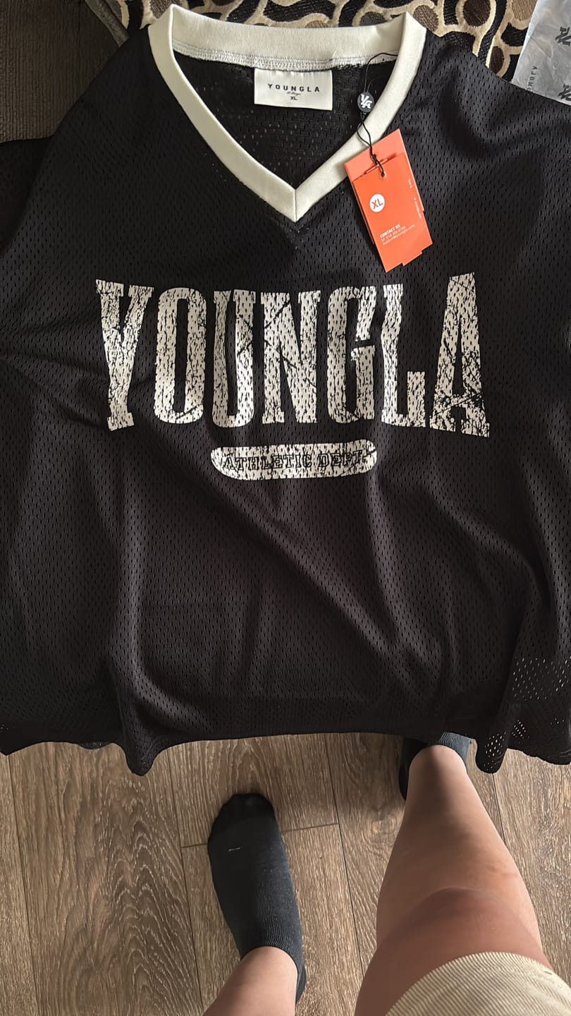 Customer photo review of 4187 - Varsity Football Cropped Jersey