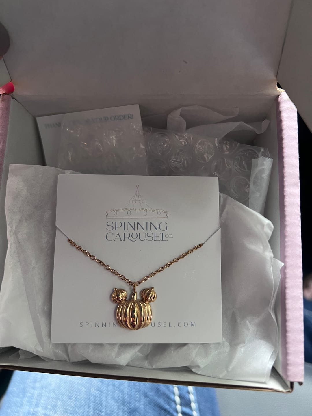 Customer photo review of Pumpkin Pendant