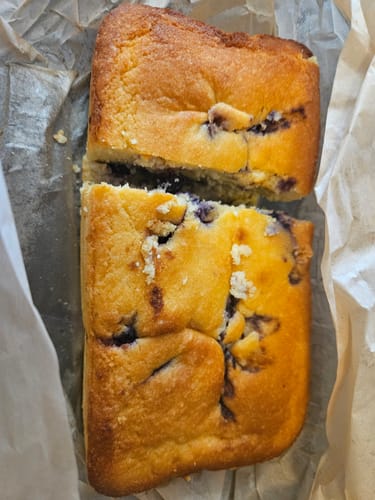 Customer photo review of Banana Pudding Keto Pound Cake Loaf