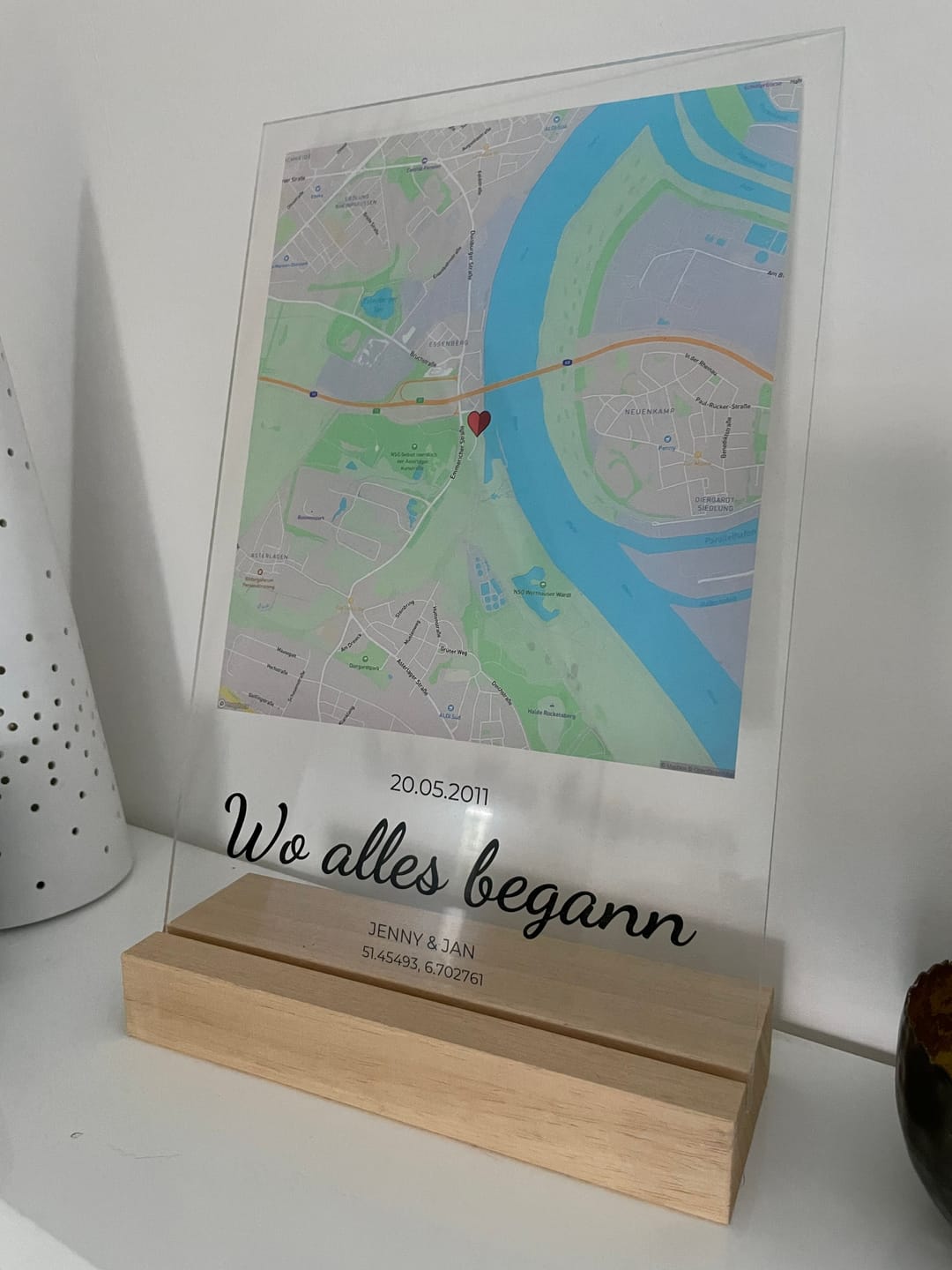 Customer photo review of "Unser Ereignis" - Personalisierte Acryltafel