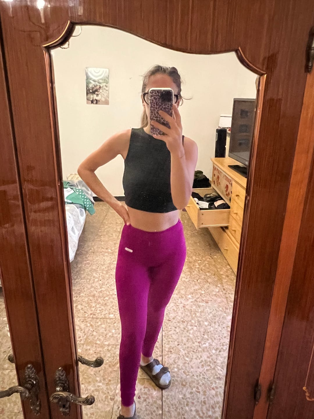 Customer photo review of Leggings Push Up All-Up Purple