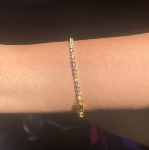 Customer photo review of 2mm Dainty - Stackable Tennis Bracelet