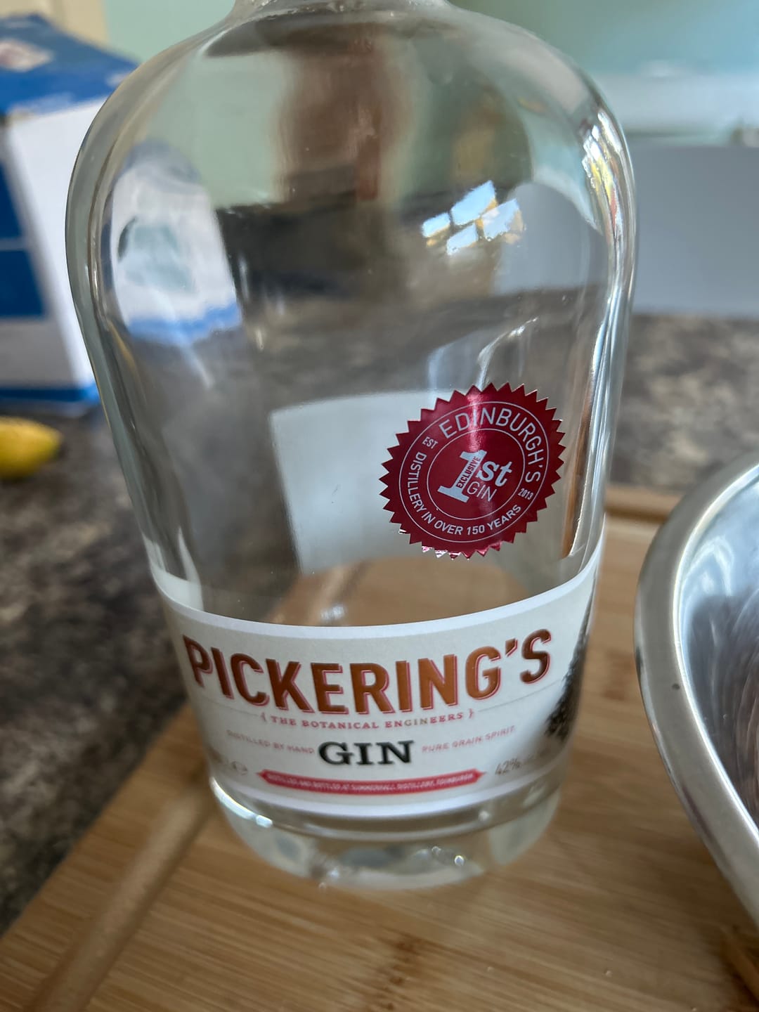 Customer photo review of Pickering's Gin 1 Litre