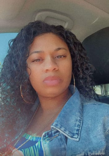 Customer photo review of CurlyMe 360 Lace Fit Wear Go Pre-Bleached Water Wave Human Hair Glueless Wig Pre-Plucked